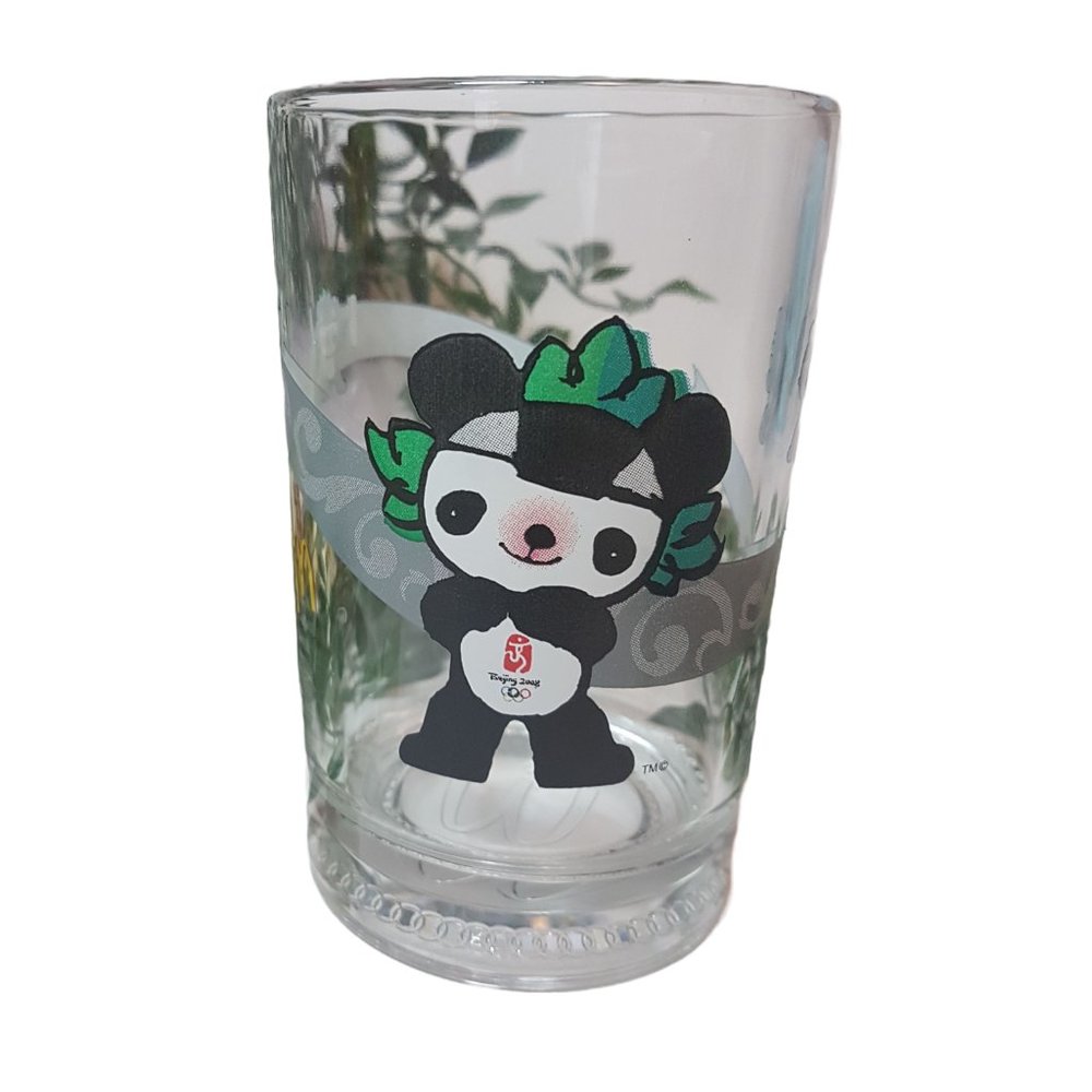 Vintage Collectible McDonald's Canada 2008 Beijing Olympic Drinking Glass Black